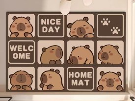 Alfombra base goma decorada